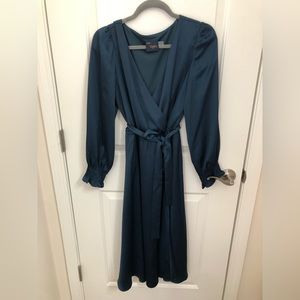 Navy blue mid-length dress